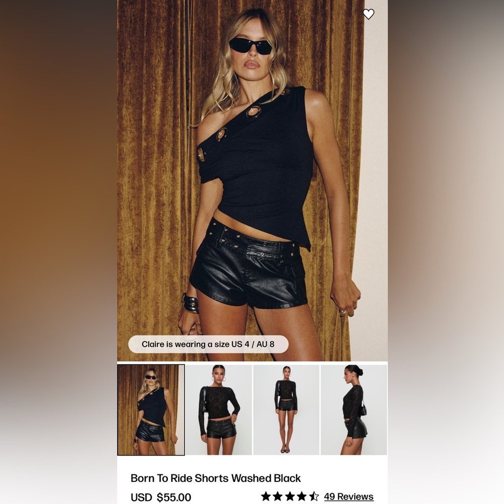 Princess Polly Black Shorts